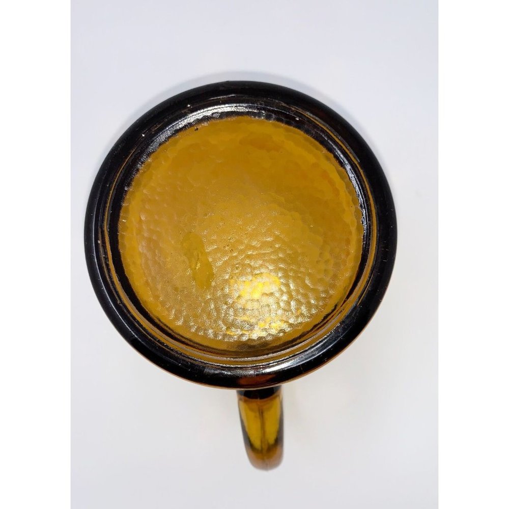 HAZEL-ATLAS ELDORADO Dot Thumbprint Pitcher ~ Granada Gold ~ Vogue Mid Century - Picture 7 of 8